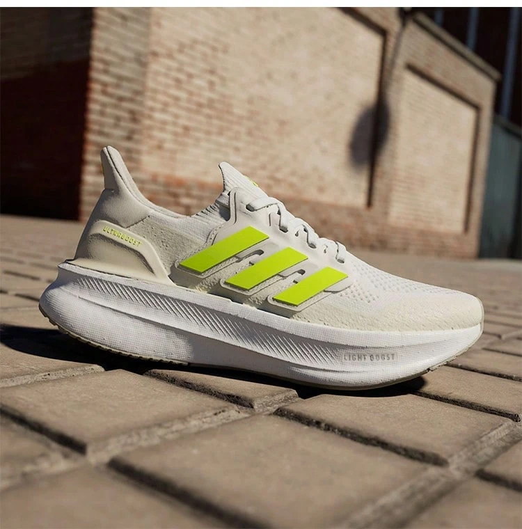 Adidas ULTRABOOST 5 Women's Training Cushioned Running Shoes - White/Green - View 1