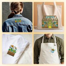 4 Sheets A4 Water-Soluble Embroidery Stabilizers Pre-Printed Fun Patterns Stick & Stitch Paper For Hand Sewing Beginners - A - View 10