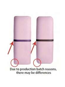 Rose White Letter A-Z Pink Portable Toothbrush Case, Travel Toothbrush Holder, Portable Toothbrush Cup Cover, Suitable For Travel, Camping, Business Trip And Back To School, Multi-Function Toothbrush Cup, Travel Wash Cup, Toothbrush And Toiletry Storage Set - Multicolor - View 10