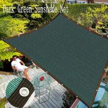 加厚PVC隐私保护屏，可调节室内/室外隐私屏障，带孔和支架，适用于墙壁、花园、阳台、庭院，防攀爬网格，户外围栏隐私屏 - 1件墨綠色 - 查看 8