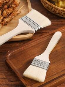 Small Wool Brush, Barbecue Oil Brush, Kitchen Pancake Brush, Oil And Sauce Brush, Baking Tool, Heat Resistant Household - White - View 5