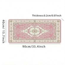 1 tấm lót bàn phong cách Bohemian kèm tấm lót chuột - 35.4x15.7 inch, kích thước cực lớn, thiết kế hai mặt chủ đề Bohemian, với họa tiết Bohemian, đế cao su chống trượt, hỗ trợ cổ tay, bề mặt polyester có thể giặt được, phù hợp cho dàn máy chơi game và những người yêu thích phong cách Bohemian, phụ kiện bàn làm việc, đồ dùng văn phòng, tấm lót bàn, tấm lót chuột. - Hồng - Xem 12