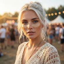 Long-Lasting Gold & Silver Freckle Stickers, Stage & Cosplay Makeup, Waterproof & Smudge-Proof - 3 Gold Cards and 3 Silver Cards - View 3