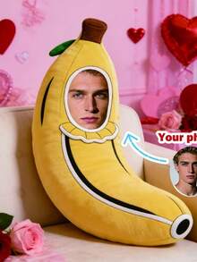 1 Personalized Fun Face Pillow - Customized Photo Double Sided Printing, Customized Face Pillow - Home Style, Ideal Gift For Birthday, Thanksgiving, Christmas - Banana - View 8