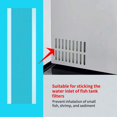 1/2/3/5pcs Aquarium Intake Filter Guard Net, Fish Tank Filter Protection Mesh, Small Fish & Shrimp Suction Prevention Net, Aquarium Inlet Modification Net, Aquarium Accessories, 7x18cm/2.76x7.09in