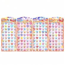 Best-Selling 3D Embossed Heart Sticker, Solid Cartoon Crystal Phone Case Decoration Sticker - Multicolor - View 3