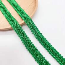 Multicolor Widened Shiny Centipede Edge Lace Trim, Apparel Craft DIY Decorative Accessory - Gold - View 13