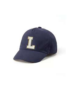 1pc 26 Alphabet Pattern Baby Toddler Boys Girls Adjustable Baseball Cap, Children Casual Sun Hat - Navy Blue - View 9