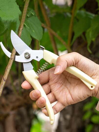 1pc Minimalist Pruning Shears, Stainless Steel Plant Branch Scissors For Garden