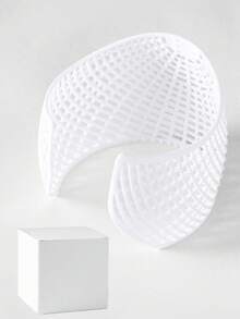 女士纯色网眼透气镂空丝巾夹，透气丝巾固定环，日常及旅行配饰 - 純色 - 查看 16