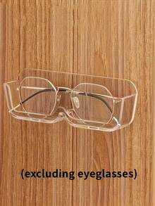 1pc Wall-Mounted Eyeglass Holder, Suitable For Bathroom And Bedroom, Anti-Drop Fashionable Glasses Storage Display Rack, Adhesive No Drilling Needed Glasses Hanger, Space-Saving Home Storage Accessory, Suitable For Daily Use, Graduation Gift And Household Essential - Multicolor - View 7