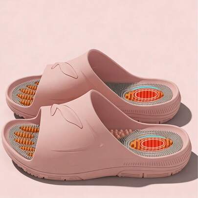 Summer Massage Slippers With Breathable Soft Cushion, Shock-Absorbing Rebound Polka Dot Design, Suitable For Indoor And Outdoor Wear, Couples (Recommend Ordering One Size Up)