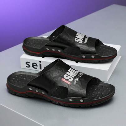 2026 Spring/Summer Men's Slippers, Indoor Slippers, Outdoor Slippers, Beach Sandals, Men's Sandals, Men's Slip-On Shoes, Suitable For Indoor, Outdoor, Beach, Vacation And Multiple Occasions