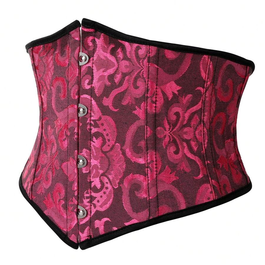1pc Women Waist Trainer Corset Bustier Shapewear - Hot Pink - View 1