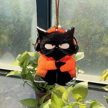 1 Classic Black Cat Ornament - Perfect Choice For Party Atmosphere Decoration | Home Decor / Car Accessory / Office Decoration / Party Prop / Black Cat Theme - 1pc - View 1