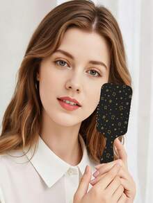 1pc Y2K Cartoon Series Air Cushion Comb, Classic Style Elements With Unique Star, Bow, Polka Dot, Heart Pattern Design, Smooth Straight Hair Comb, Made Of Durable PC+TPU Material, Suitable For Hair Care And Styling - Multicolor - View 4