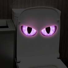 Glow In The Dark Cat Eyes Toilet Sticker, 9x28cm/3.5x11in Self-Adhesive Waterproof Eyes Toilet Seat Cover Decal, Glowing Car Stickers Peel And Stick For Bedroom Living Room Bathroom Car Decal - YG175 - View 4