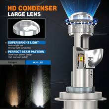 HYNBYZJ 2pcs H7 H4 Led Projector Lens Hi/Low H11 9005 HB3 9006 HB4 Car Headlight Bulbs 12V 24V Canbus 80000LM LHD Mini Lamp - A - View 5