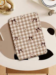 1 件装时尚蝴蝶结爱心格子图案保护套，适用于 Kindle 2024、Kobo、Kindle NK 11/Kindle 儿童版/Kindle Paperwhite 5，电子书阅读器保护套，带自动唤醒/睡眠功能，轻巧便捷，完美贴合，保护您的阅读设备。 - 彩色 - 查看 1