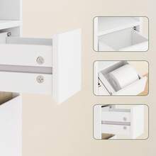 SoBuy Tủ cao phòng tắm BZR34-WN Tủ phòng tắm hẹp cho phòng tắm, phòng khách, nhà bếp W X H X D xấp xỉ 20 X 180 X 20 cm Phụ kiện phòng tắm Tổ chức phòng tắm - Nhiều màu - Xem 6