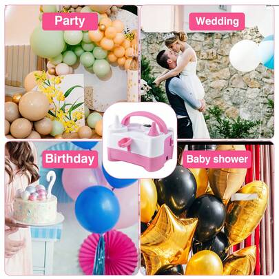 220V-240V 400W  Electric Balloon Pump, Mini Portable Balloon Pump, Balloon Party Birthday Decoration Inflator (UK PLUG ) Attention: 5-Inch Balloons Cannot Be Used