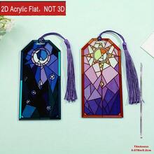 2D Elegant Moon & Sun Acrylic Bookmarks - Colorful Transparent Page Markers, Suitable For 11 Festivals As Perfect Daily Office Accessories Or Gifts For Book Lovers, 2D Flat Design - A - View 5
