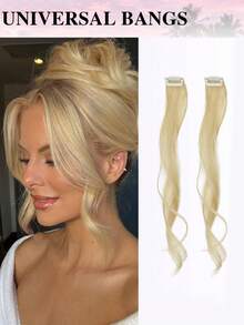 2pcs Side Bangs Clip-On Bangs With Long Sideburns, Clip-In Bangs With Sideburns Synthetic Long Goatee Bangs Wig, 12 Inches - Multicolor - View 22