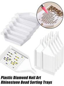 Rhinestone Picker Set, Sticky Resin Picker, Pencil Nail Dotting Pen, Wax Pencil, Synthetic Gemstone Pickup Tool, Self-Adhesive Wax Pencil Art Tool For Nail Art DIY With Sharpener - Multicolor - View 6