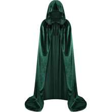 1 pieza Capa con capucha unisex para fiestas y actuaciones, de tela suave, adecuada para varios festivales, disfraz de Halloween, diablo, vampiro, disfraz, accesorios de disfraz para vacaciones, capa negra de Navidad - Multicolor - Ver 14