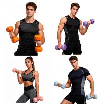 Paquete de 2 mancuernas | Entrenamiento simétrico para mayor eficiencia | Equipo de entrenamiento en casa | Disponible en varios colores