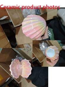 1pc Shell Jewelry Tray, Artistic Decorative Style, Multifunctional Half-Circle Key And Jewelry Storage Rack, Suitable For Entryway/Vanity, Home Decor, Thoughtful Gift For Mother/Friend - Wedding Gift, Jewelry Tray, Essential For Sun Protection Travel - Multicolor - View 3