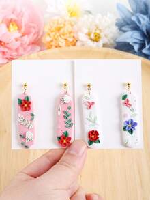 波西米亚风几何简约系列粘土切割器，用于耳环首饰制作的聚合物粘土切割器，粘土工具，聚合物粘土耗材，美术用品 - Clay Cutters - 查看 6