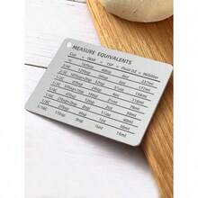 1pc Measurement Conversion Chart Refrigerator Magnet, Baking Measuring Cups Scale Plate Accessories Professional Kitchen Measurement Conversion Chart For Cups Best Gifts Birthday Graduation - Bạc - Xem 4