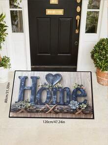 1 件欢迎信和心形印花门垫、图案地毯、圣诞家居装饰垫 - 花卉和格子地毯、适用于厨房和浴室装饰、卧室入口装饰垫、趣味印花垫、浴室地毯、最适合圣诞节、多房间垫（圣诞格子/贝壳/花环） - 彩色 - 查看 12