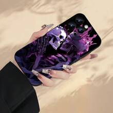 Funda de Teléfono Impresa con Patrón de Calavera Creativa y Divertida, Protección Completa Engrosada, Funda Suave de TPU a Prueba de Golpes y Caídas, Regalo de Cumpleaños o Festivo para Hombres y Mujeres, Compatible con iPhone 16 15 14 13 12 11 XS XR X 7 8 Mini Plus Pro Max S - Colores mixtos - Ver 5