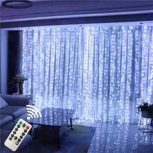 1 قطعة أضواء ستارة بسلسلة تعمل بالطاقة USB ب- 8 أوضاع مع 600/300/200/100 خرزة LED، مناسبة للعطلات والأعراس وأعياد الميلاد والحفلات وديكور الغرف (بطاريات جهاز التحكم عن بعد غير مشمولة) - قابس USB - مشاهدة 13