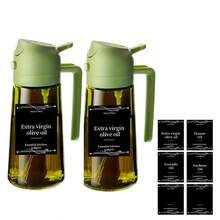 kumioon 2pcs Plastic/Glass Oil Sprayer Set, Kitchen Oil Dispenser Bottles, 2-In-1 Olive Oil Mister And Oil Dispenser, Oil Spray Bottle For Cooking, Kitchen, Grilling, Salad, Baking, 470ml/15.8OZ - Multicolor - View 17