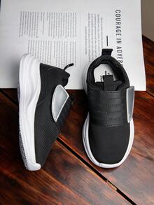 四季皆宜的婴儿休闲运动鞋 - 黑色 - 查看 5