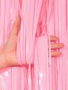 6pcs Pink Party Backdrop Curtain Decor, Girl Birthday Party Decoration, Birthday Party Backdrop Wall Decor, Glossy Birthday Banner, Pink Decor, Anniversary Decor, Wedding Decor, Shower Decor, Gender Reveal Party Decor, Pink Party Backdrop, Photo Booth Prop, Room Wall Decor, Home Decor, Room Decoration, Birthday Gift, Party Favors - Pink - View 11