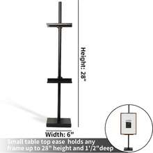 Adjustable Tabletop Easel Stand For Picture Frames & Canvas - All-Metal Display Easel With 28" Height, Table Top Frame Holder For Artwork, Photo Stand, Metal Easels For Table Display - 黑色 - 查看 8