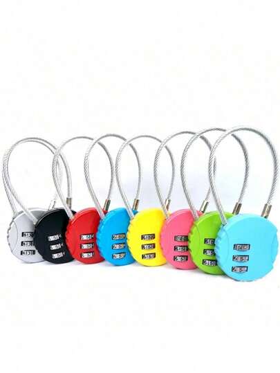 A Set Of Luggage Lock Padlocks, A Small Zinc Alloy Lock With A Color Plastic Shell, A Mini Color Lock With A Key, Suitable For Suitcases And Travel Bags, A Metal Key Padlock, Suitable For Schools, Gymnasiums, Classrooms, Matching Games, Travel Backpacks, A Portable Luggage Lock, Suitable For Travel, Lockers And Vacation Suitcases, A Color Plastic Padlock, Suitable For Students, Backpacks, Diaries And Piggy Banks.