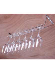 1pc Stainless Steel Wine Glass Holder, Home/Bar Wine Glass Storage Rack - Multicolor - View 4