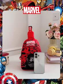 1 Túi đeo chéo chính hãng Marvel/Họa tiết Người Sắt, Túi đeo chéo thường ngày cho bé trai, Túi đeo ngực nhẹ có dây đeo điều chỉnh được, Ví đựng tiền xu hoạt hình, Lý tưởng cho bé trai, người hâm mộ trẻ tuổi, học sinh, Hoàn hảo cho việc đi học hàng ngày, vui chơi ngoài trời, tham quan công viên giải trí, các chuyến đi nghỉ mát, Tiện lợi để đựng đồ ăn nhẹ. - Nhiều màu - Xem 5