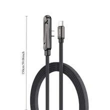 Tangle-Free Hot Item 2pcs 240W Stand Data Cable Designed For Fast Charging Compatible With All Models Features Foldable Angled Design Supports Data Transmission Easter Birthday Gift - Google - View 8