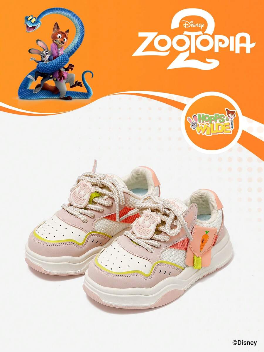 Disney 1 Pair Collaboration Children's Sneakers, Suitable For Daily Wear, Festivals, Sports, Outdoor Activities, Comfortable, Non-Slip, Breathable (Boys' Sneakers, Boys' Skate Shoes, Children's Sneakers, Girls' Sneakers, Girls' Skate Shoes) - Pink - View 1