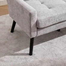 Home Theater Seating - Light Gray + Upholstered + Foam - View 3