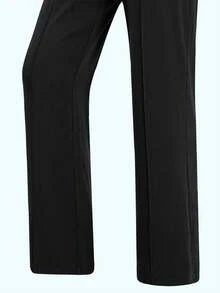 CAMEL CROWN Women's Outdoor Casual Pants, Wide Leg Pants Sun Protection Sweatpants Stretch Loose Breathable Straight Leg Pants Fashion Knit Casual Pants - Phantom Black - View 3