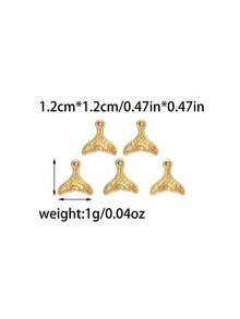 3pcs/Pack 304 Stainless Steel DIY Jewelry Accessories, Elegant Minimalist Fish Tail Pendant - Fishtail Accessories - View 4