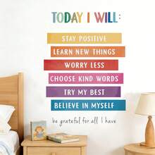 英文励志短语墙贴，客厅沙发背景墙贴，防水自粘墙面装饰 - 多色2 - 查看 7