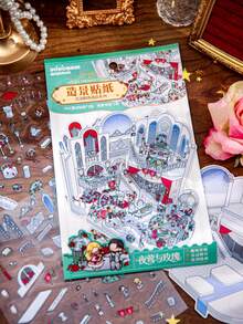 3 Sheets/Pack, European Hotel-Themed Planner Stickers, Immersive Theater Hotel Series, Adult DIY Hotel-Themed Gift Stickers, Time-Killing - Fun Sticker Therapy Activity, Stress Relief, Crafts & Gifts - Immersive Theater Hotel Series - View 10